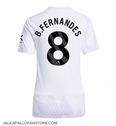 Manchester United Bruno Fernandes #8 Vieraspaita Naisten 2025-26 Lyhythihainen Manchester United Bruno Fernandes #8 Vieraspaita Naisten 2025-26 Lyhythihainen